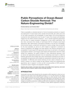 Ambio - Carbon Dioxide Removal Through Ecosystem Restoration: Public Perceptions and Political Participation